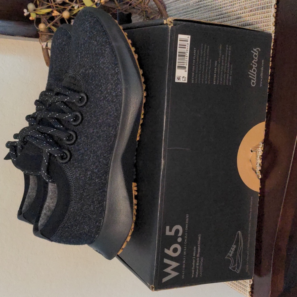 Allbirds Women's Wool Dasher 2 Mizzle Natural Black